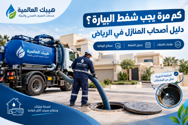 كم مرة يجب شفط البيارة؟ دليل أصحاب المنازل في الرياض