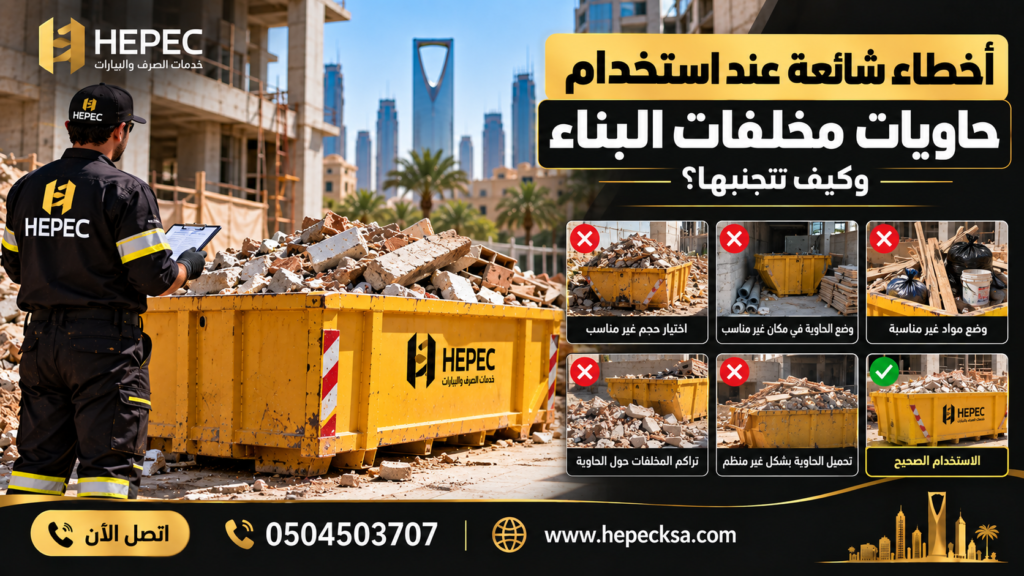 تأجير حاويات مخلفات البناء الرياض
