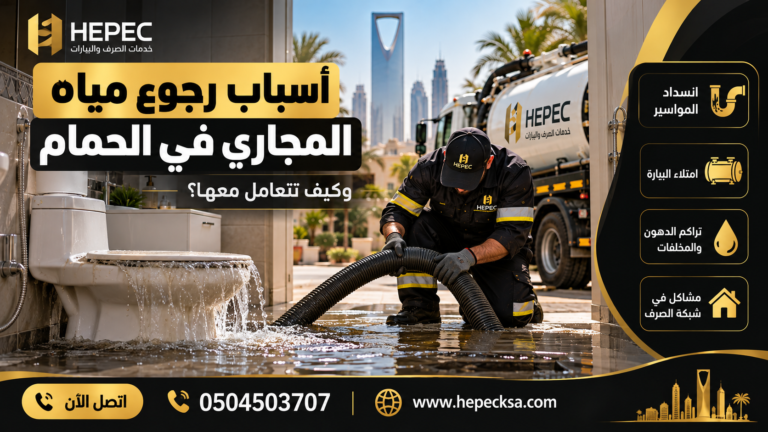 أسباب رجوع مياه المجاري في الحمام بالرياض